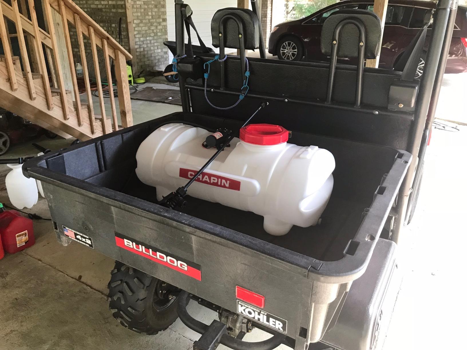 Chapin 97200E Made in the USA 15 Gallon ATV/UTV 12 Volt Mounted Spot Sprayer With 6 Inch Wide Mouth, High Performing 12 V Diaphragm Pump and Filtration System and 18 Inch Spray Wand, Translucent White customer photo 2
