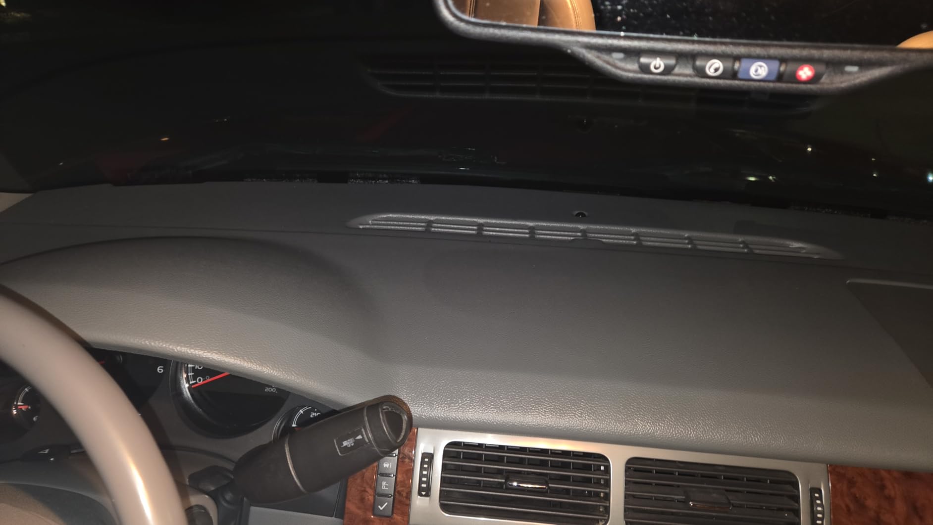 DashSkin Dash Cover Compatible with 2007-2014 Chevy Tahoe Suburban Avalanche & GMC Yukon & Yukon XL Without Speaker Holes in Black - Hard Molded Plastic Dashboard Cap customer photo 1