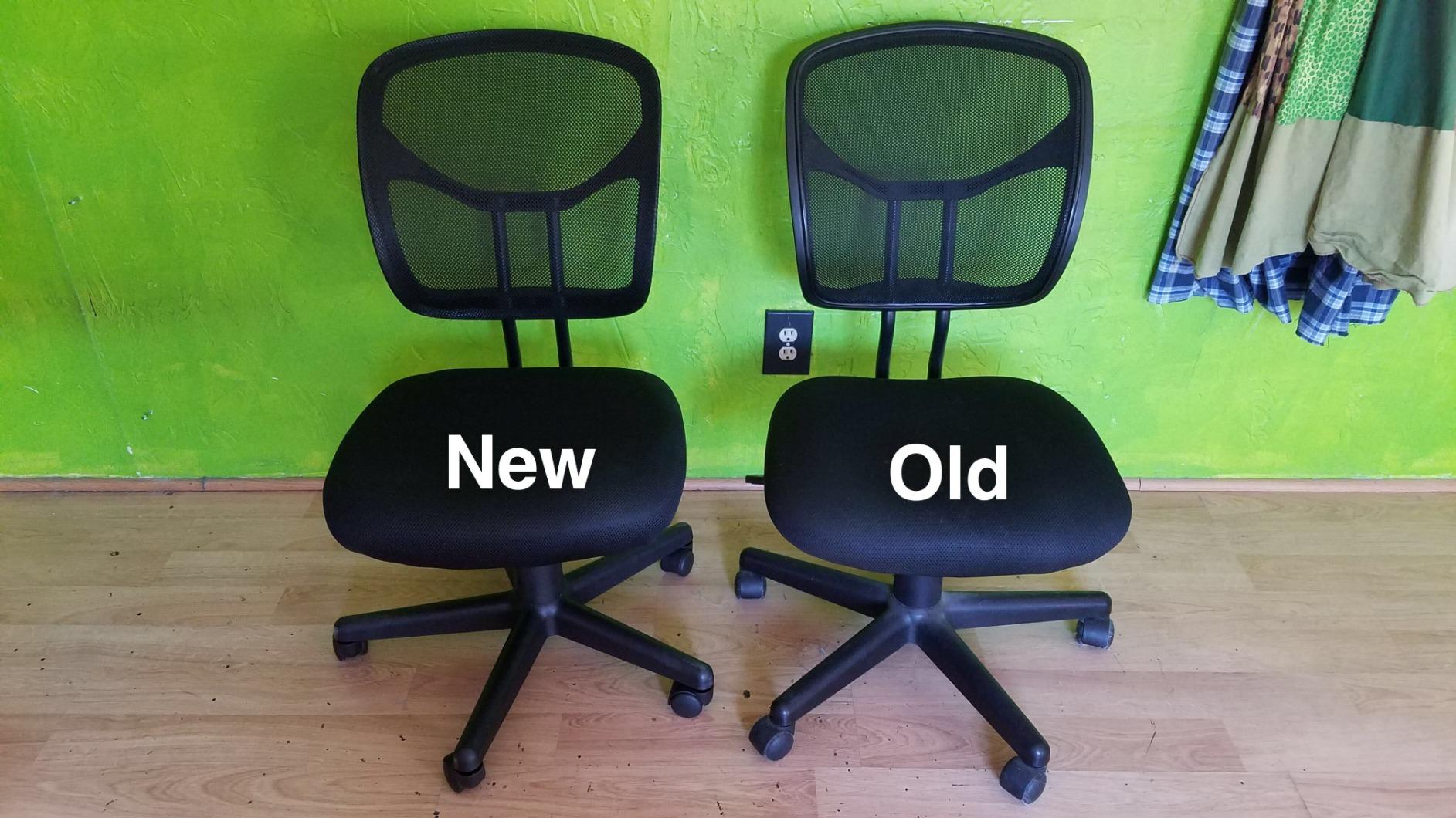 Amazon Basics Breathable Mesh Mid-Back Office Desk Chair with Armrests, Lumbar Support, 360-Degree Swivel, Adjustable-Height, Black customer photo 1