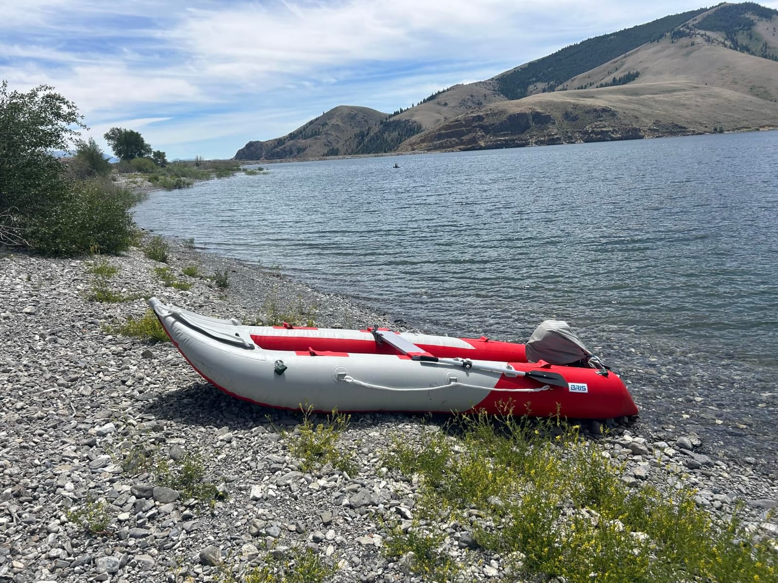 BRIS 14.1 FT Inflatable Kayak Fishing Tender Inflatable Pontoon Boat with Air Floor customer photo 2