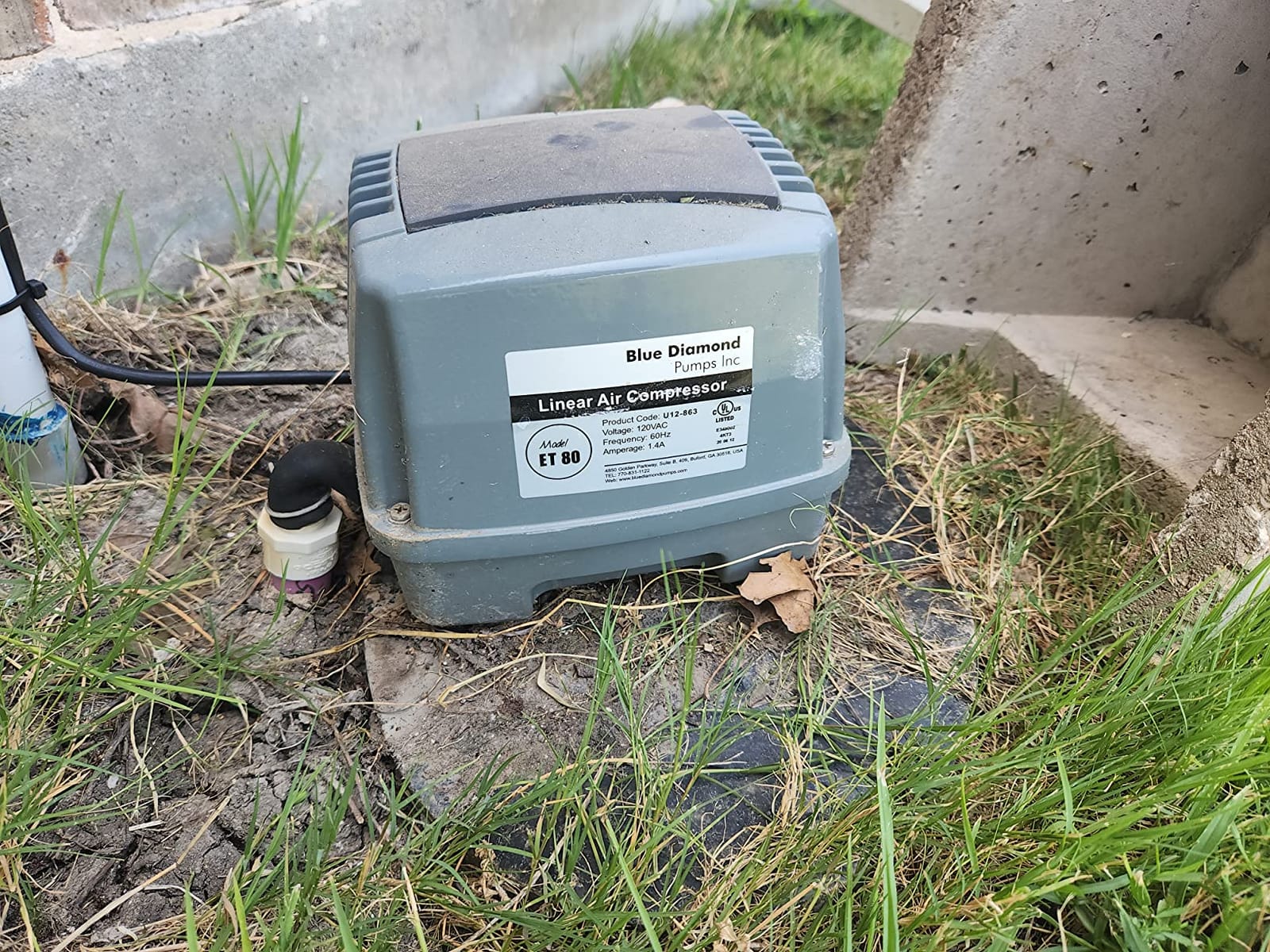 Blue Diamond ET 80 Septic or Pond Linear Diaphragm Air Pump customer photo 2
