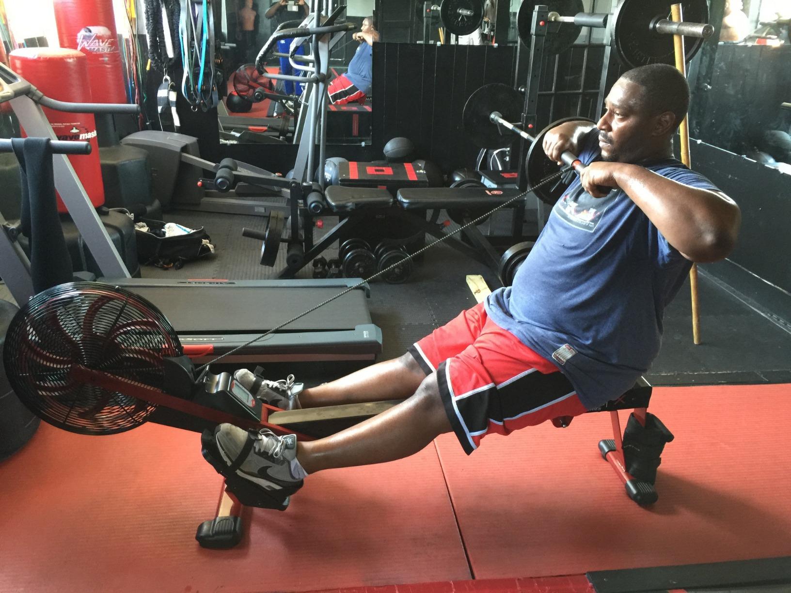 Stamina X Air Rowing Machine, Black/Red, 250 lb Capacity, with Smart App customer photo 2
