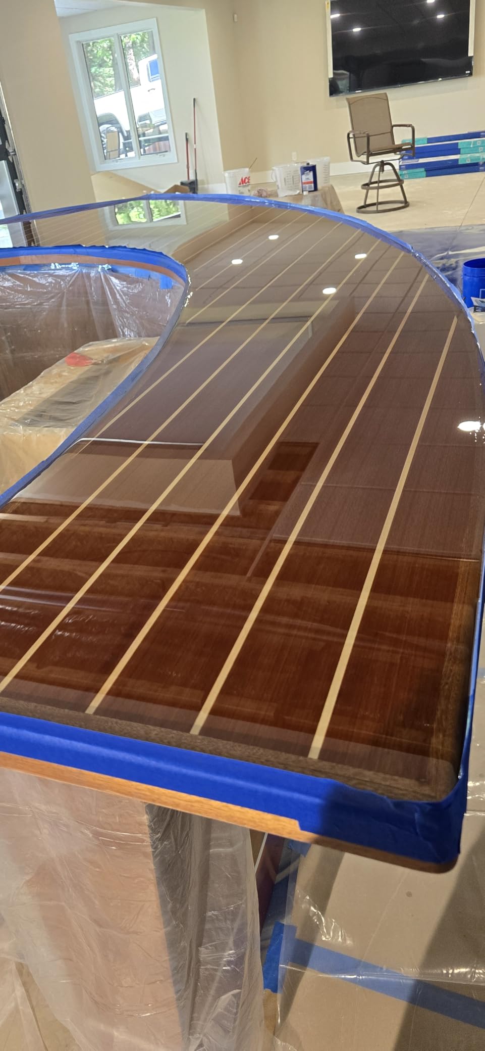 TotalBoat Table Top Epoxy Resin - 1 Gallon Kit for Bars and Countertops | Two-Part Epoxy Coating for Bars and Tables, Woodworking, and Resin Art; Clear, High Gloss; UV Resistant for Outdoor Use customer photo 2
