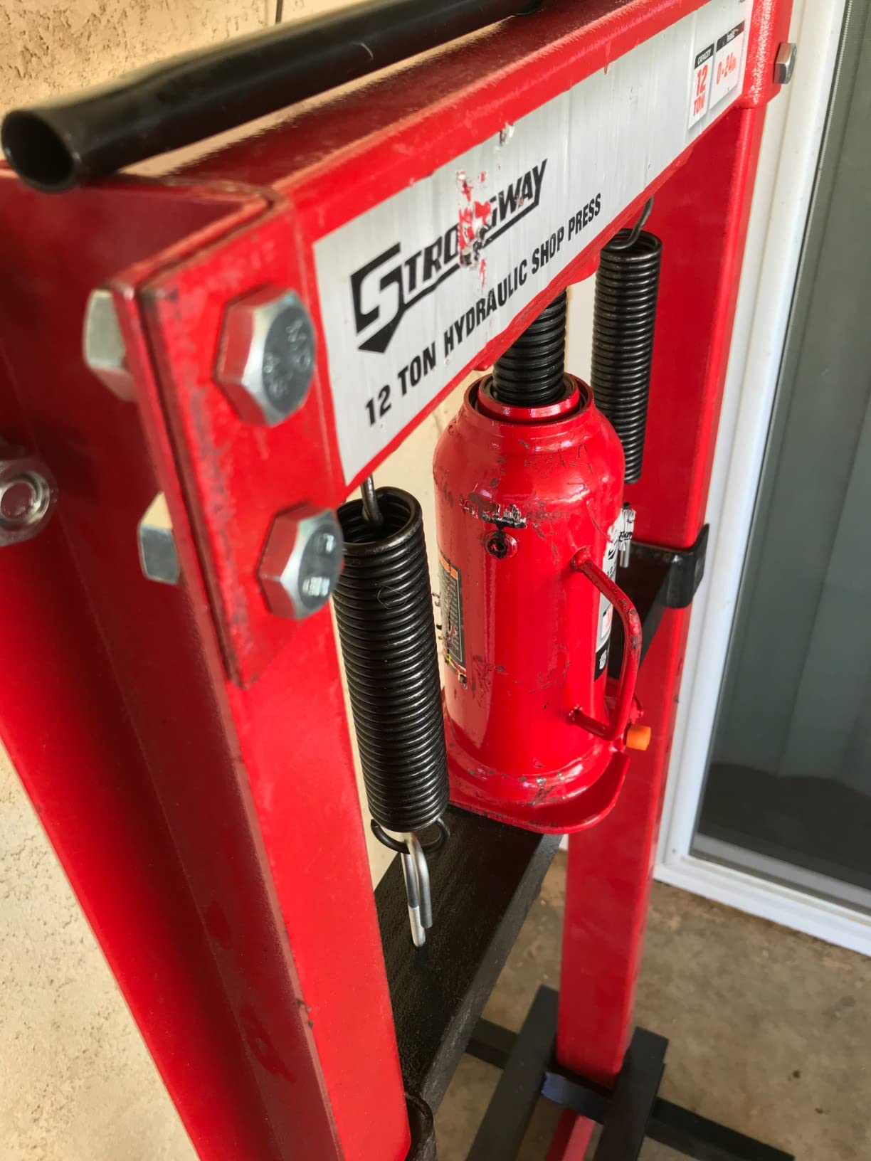 Strongway 12-Ton Hydraulic H-Frame Shop Press | Controlled pressing force, Automotive repair, Bearing service, Straightening/fabrication, Shop-ready construction customer photo 2