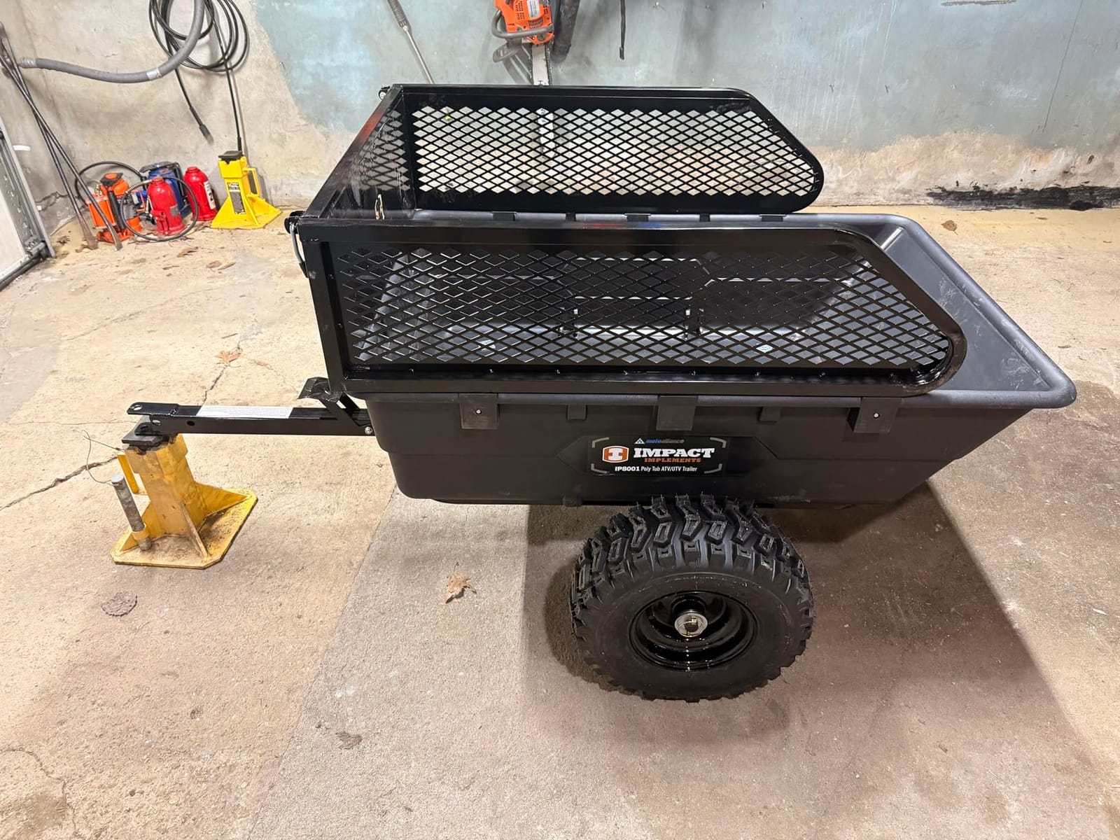 Impact Implements 1500lb Poly Tub Agricultural Trailer by MotoAlliance | Poly tub for clean dumping. Aggressive all-season tires. Pivoting tongue. Trademarked designs from USA agricultural company. customer photo 1