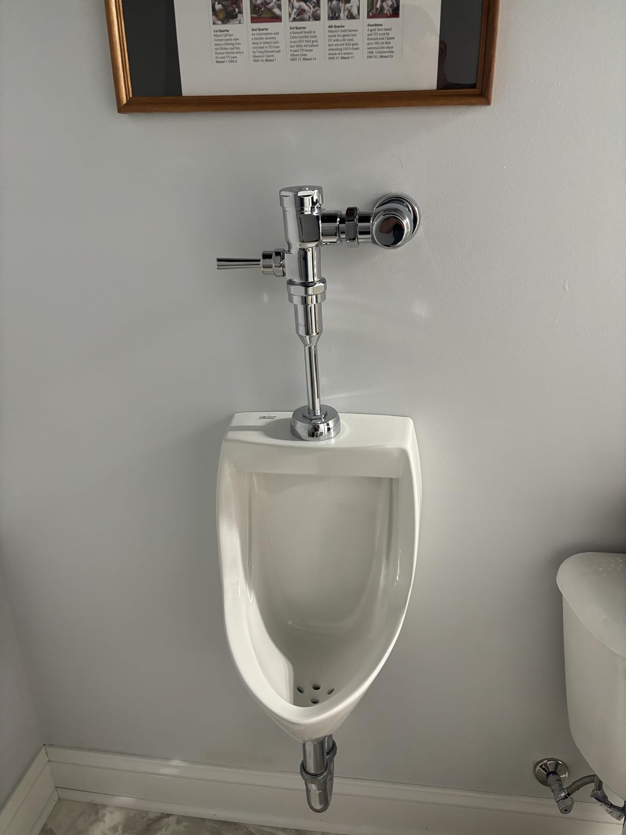 American Standard Maybrook Top Spud Washout Urinal, White | High-Efficiency Urinal: Washout Flush Action, Flushing Rim & Compact Space-Saving Design | 6581001.020 customer photo 1