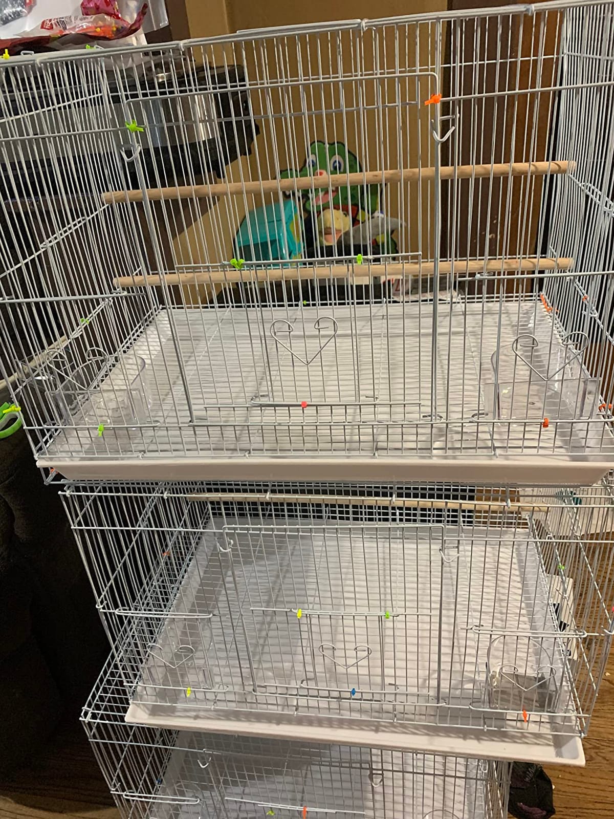 Small Breeding Cages, Pack of 6, 24 x 16 x 16 H inches, White customer photo 2