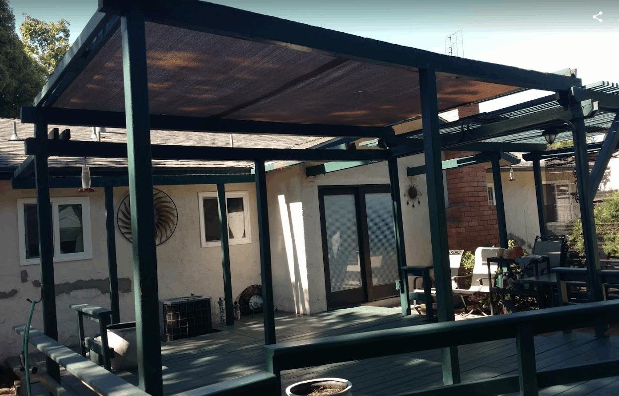 Windscreen4less 6'x25' Sun Shade Fabric Roll Shade Cloth Cover Wind Screen UV Block for Outdoor Pergola Patio Backyard Garden Greenhouse, Brown customer photo 1
