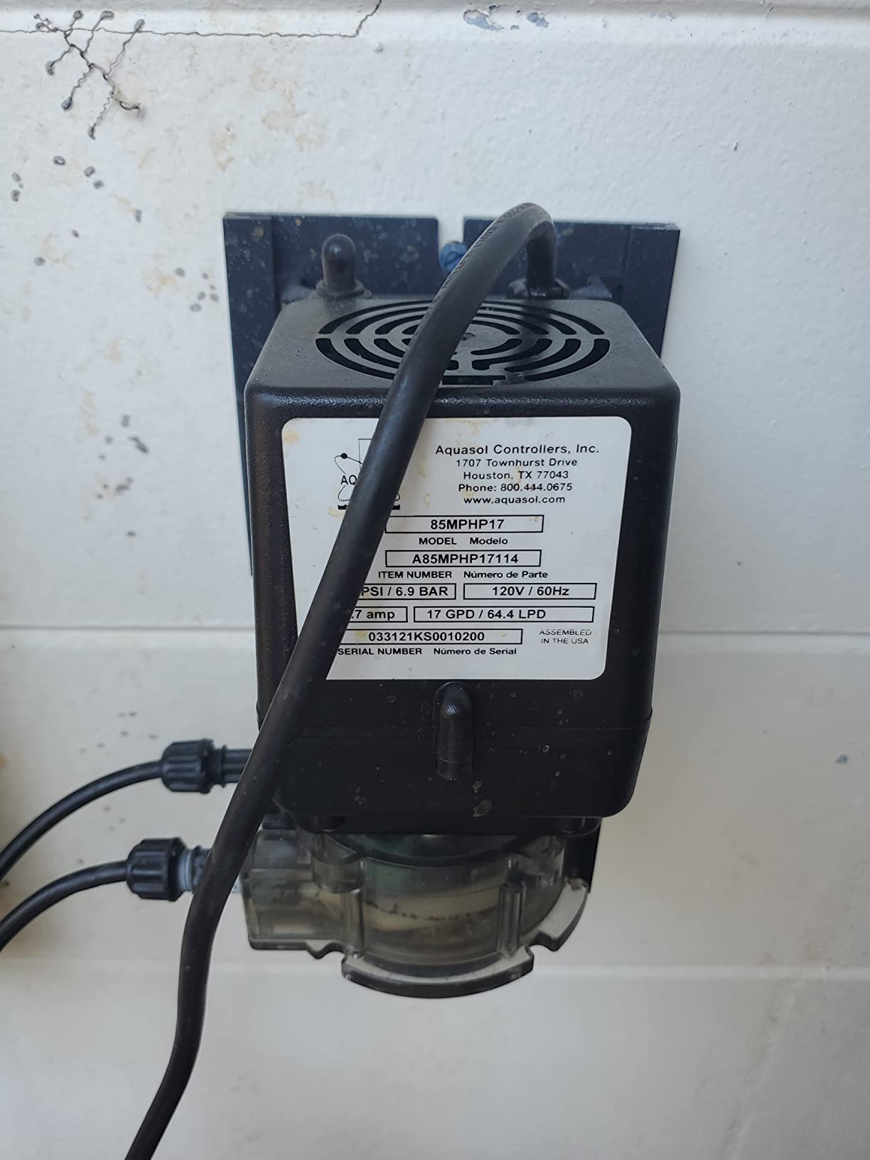 Stenner Pump Fixed 17 gpd. Rated at 100 psi. customer photo 1