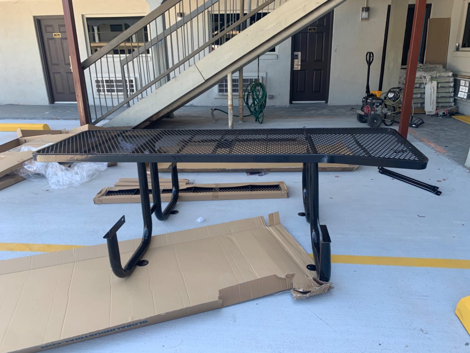 Global Industrial 8'L Rectangular Picnic Table, ADA Compliant, Green customer photo 1