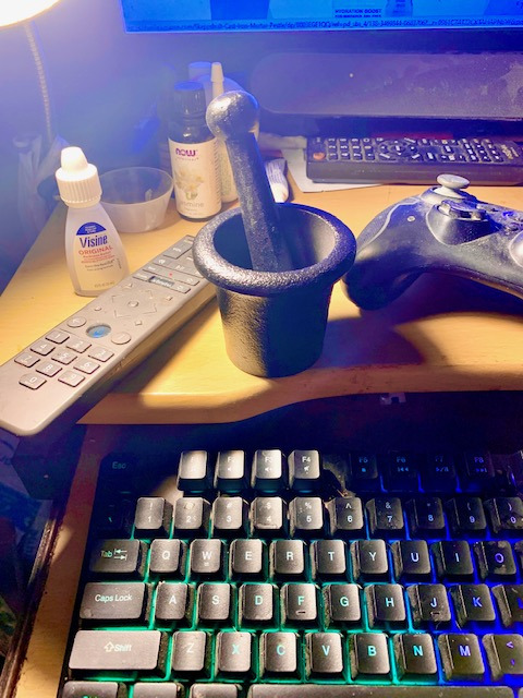 Cast Iron Mortar Pestle Rock-Ore Crusher-Pulverizer-Assay-Gold-Silver-Quartz Large customer photo 1