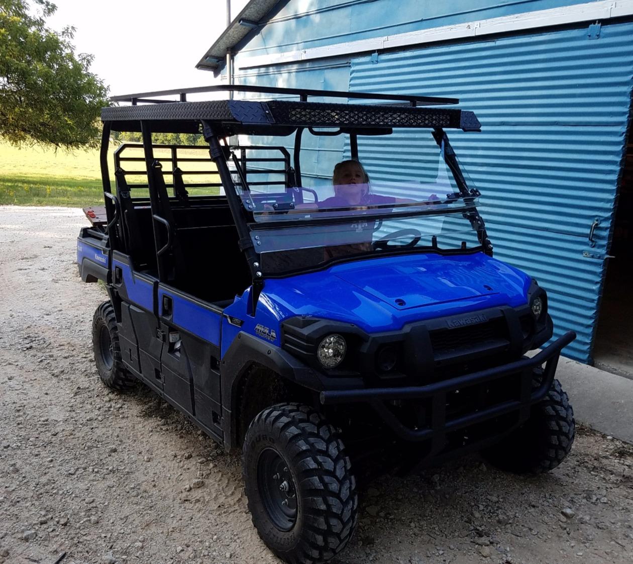 SuperATV Flip Windshield for Kawasaki Mule Pro Models | 2015+ customer photo 1