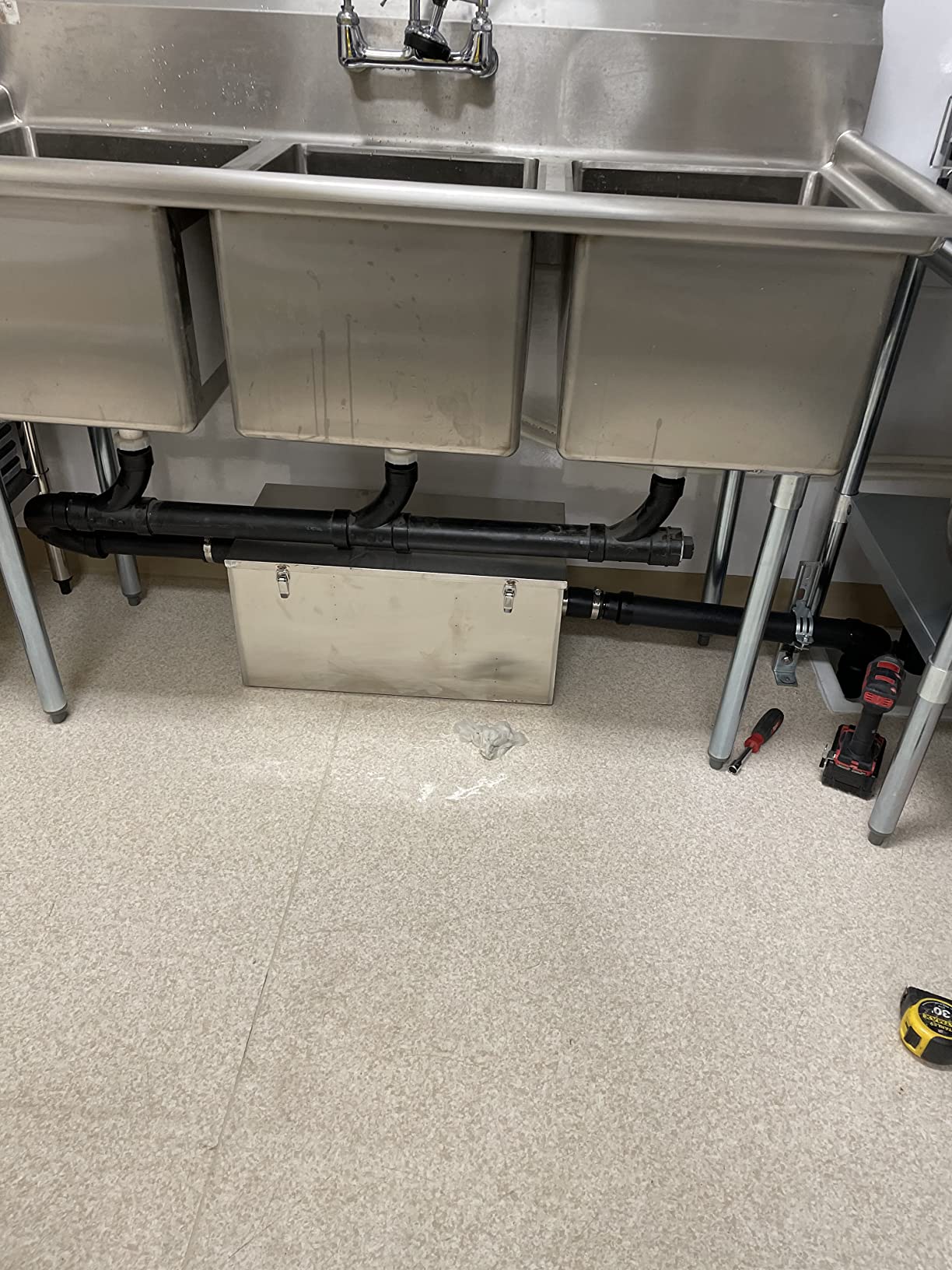 BEAMNOVA Commercial Grease Trap, 25lbs, Stainless Steel, Side Inlet customer photo 2