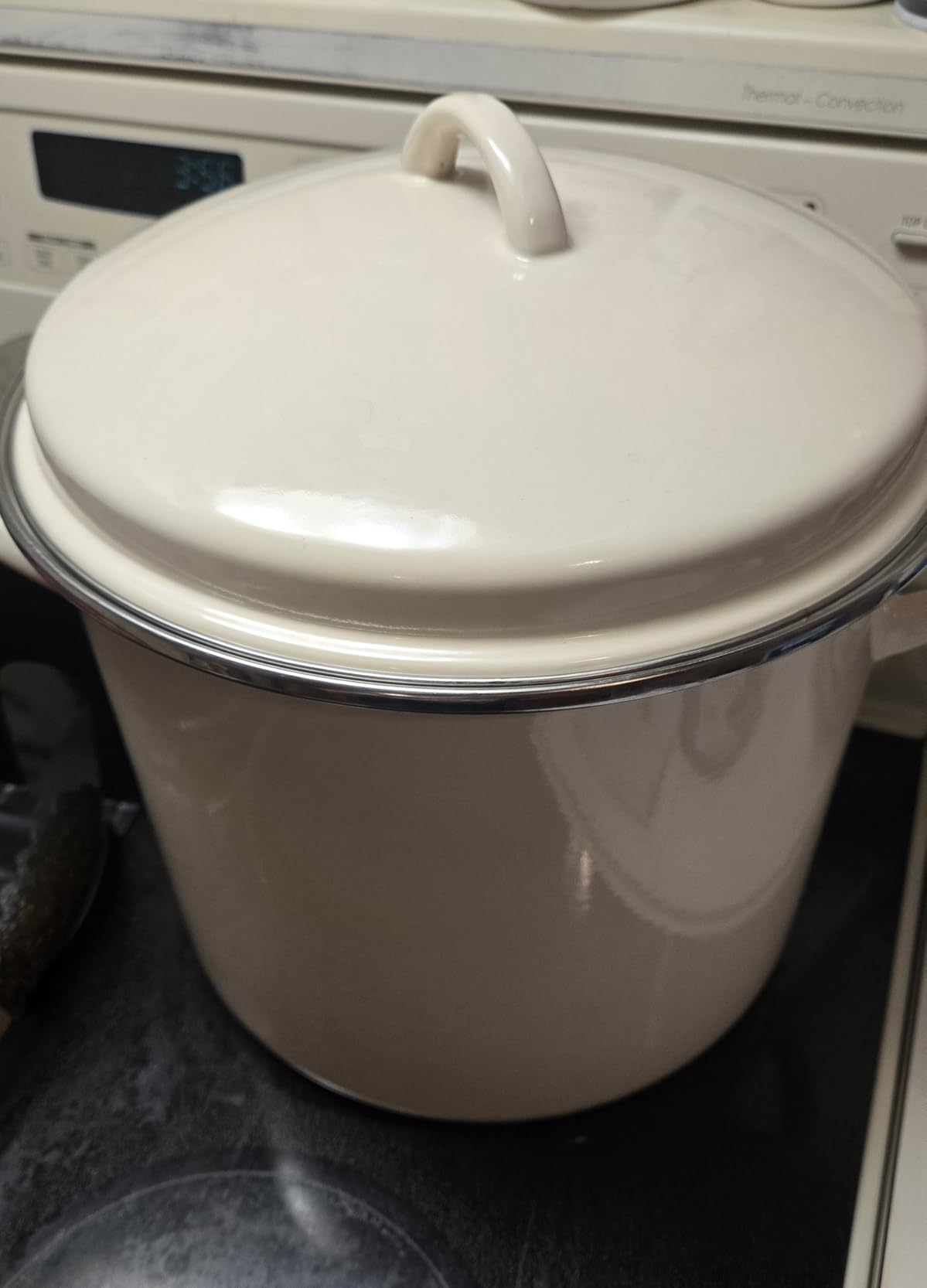 Rachael Ray Enamel on Steel Stock Pot/Stockpot with Lid, 12 Quart, Marine Blue customer photo 1