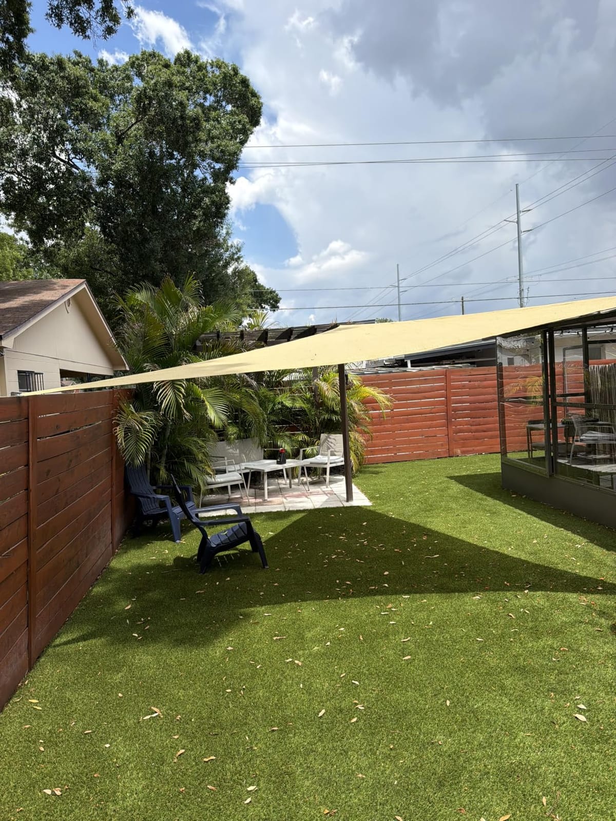 Shade&Beyond 16'X16'X16' Sun Shade Sail Sand Triangle | 95% UV Block, Curved Edge, Permeable Canopy customer photo 1