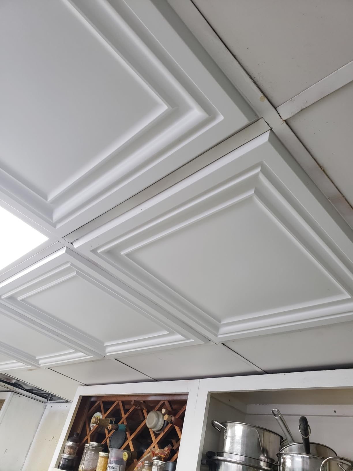 uDecor DuraClean Smooth White 2ft x 4ft Vinyl Drop Ceiling Tiles - Box of 10, Waterproof, Washable, Class A Fire Rated, 4mm PVC, Ideal for Home, Restaurants, Offices, 80 Sq.ft Coverage customer photo 1