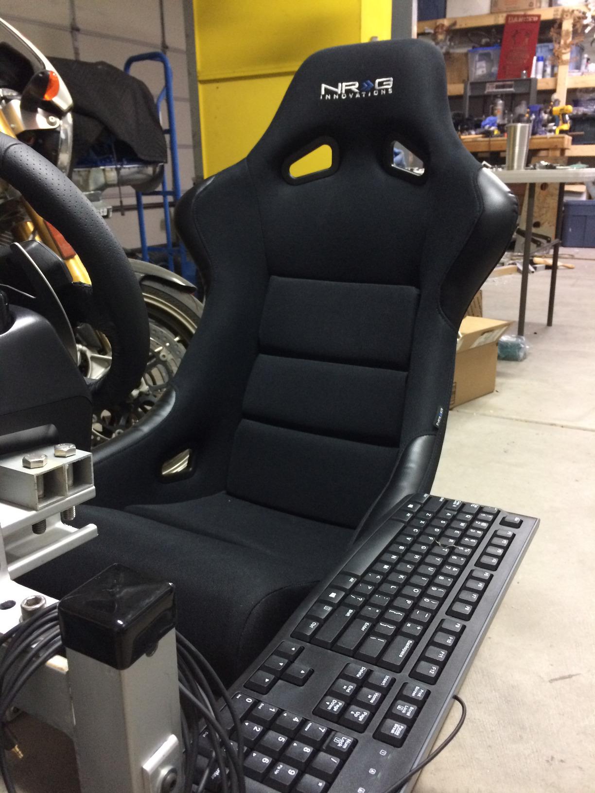NRG Innovations NRG-FRP-301 Fiber Glass Fixed Back Bucket Racing Seat (Large), 4pt Harness Compatibility, Black Seat Cover, 23“W X 35