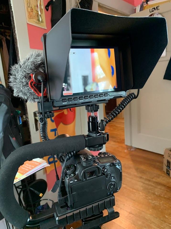 FEELWORLD FW759 PRO 7 Inch 400nit Touchscreen Field DSLR Camera Monitor | with 2xF550 Battery 4K HDMI Input Focus Peaking Histogram Lightweight for Beginner Filmmakers Videographer Video Shooting customer photo 1