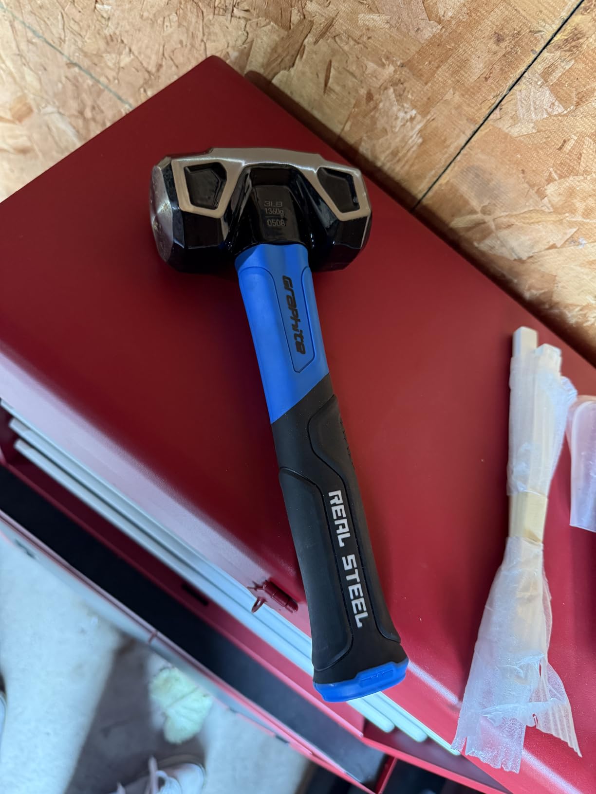 REAL STEEL Sledge Hammer, 3lb Drilling/Crack Club Hammer customer photo 2
