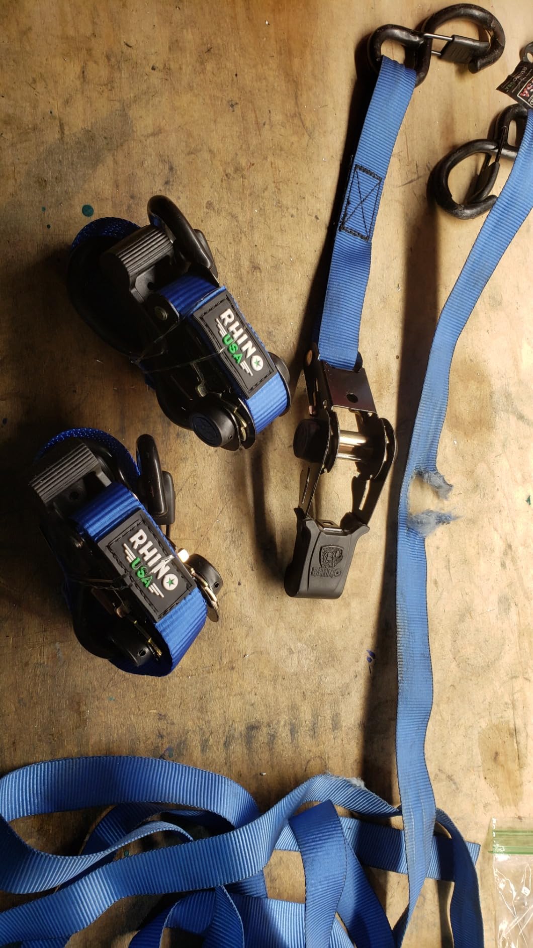 Rhino USA Ratchet Straps Tie Downs (4-Pack) - 1in x 15ft with S Hooks customer photo 1