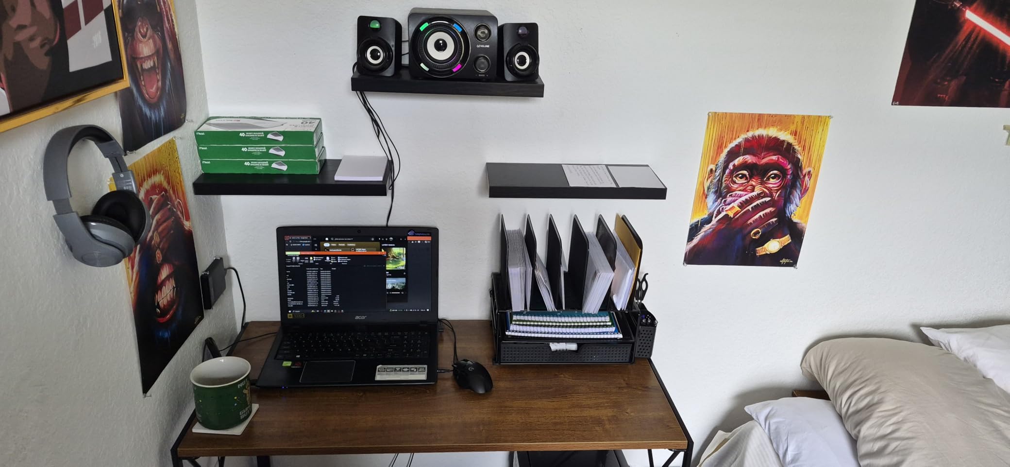Simple Houseware Desk File Organizer for Office Supplies w/Drawer, Black customer photo 1