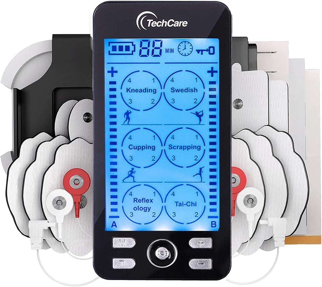 Rechargeable TENS EMS Muscle Stimulator, Dual Channel Electric Pulse Massager for Back & Neck Muscle Recovery and Pain Relief customer photo 2
