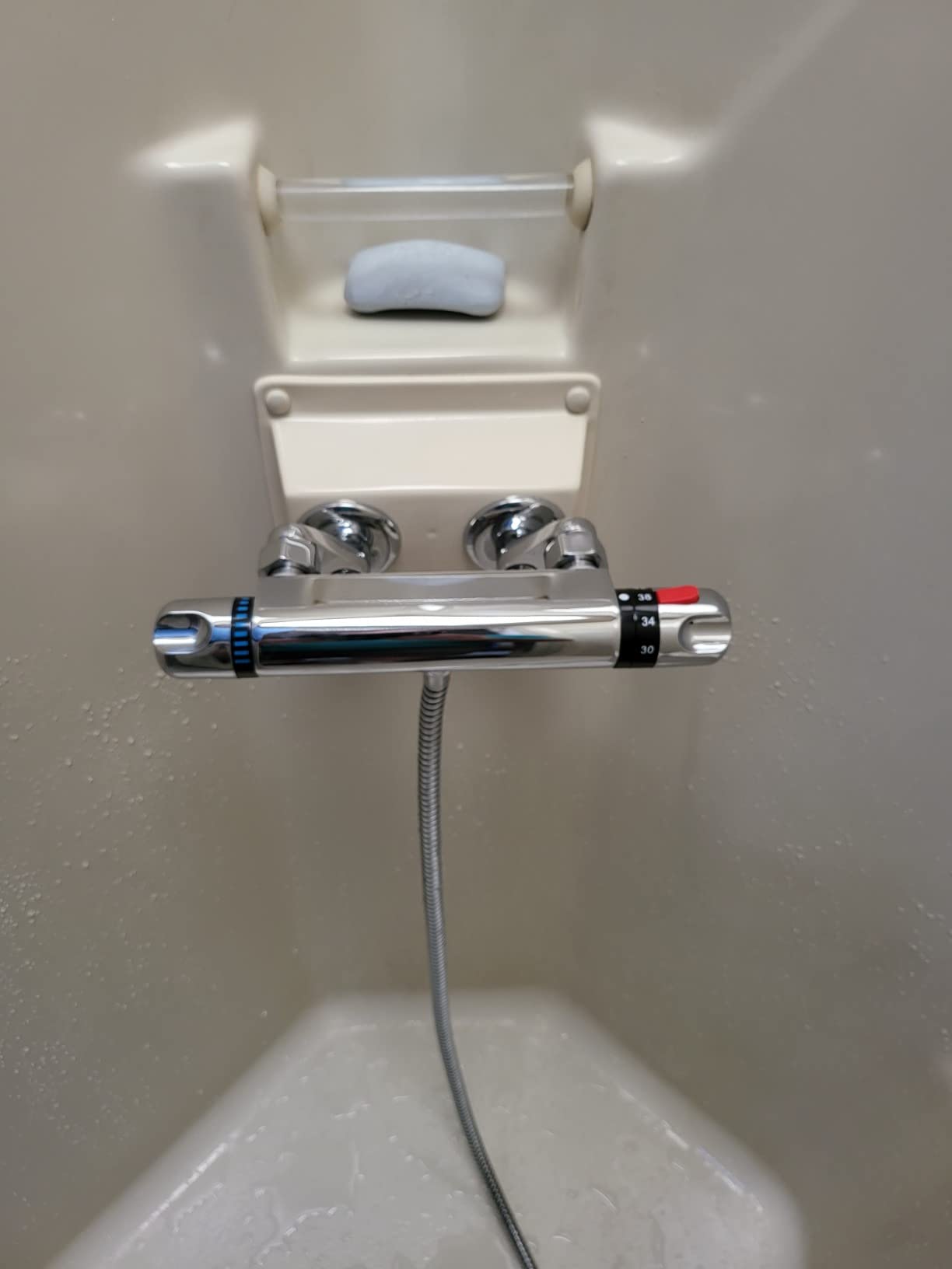 Bathroom Thermostatic Shower Mixer Wall Mount Hot Cold Water Showering Faucet Temperature Control Valve customer photo 1