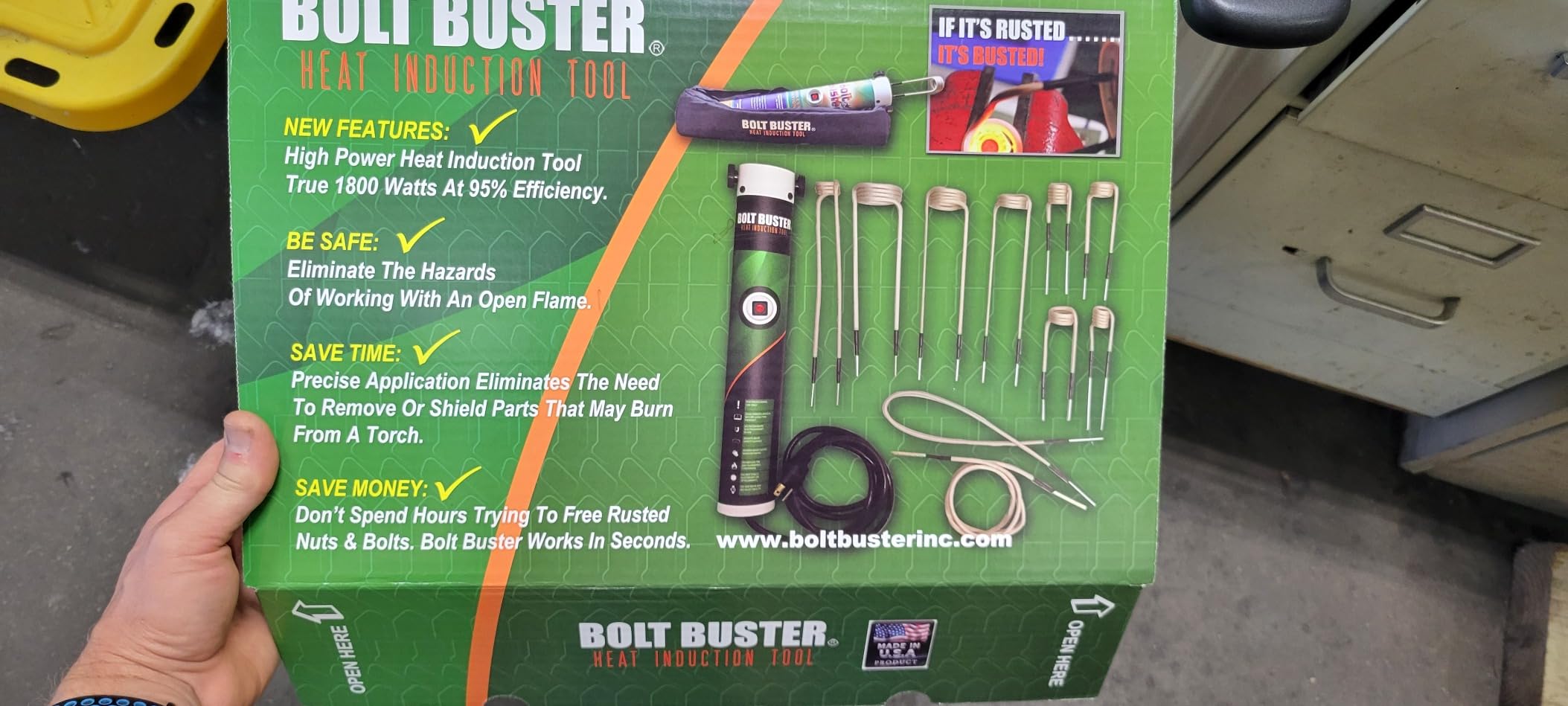 Magnetic Induction Heater – 1800W 110V Handheld Magnetic Heat Induction Tool with Advanced Coil Kit for Bolt Removal customer photo 1
