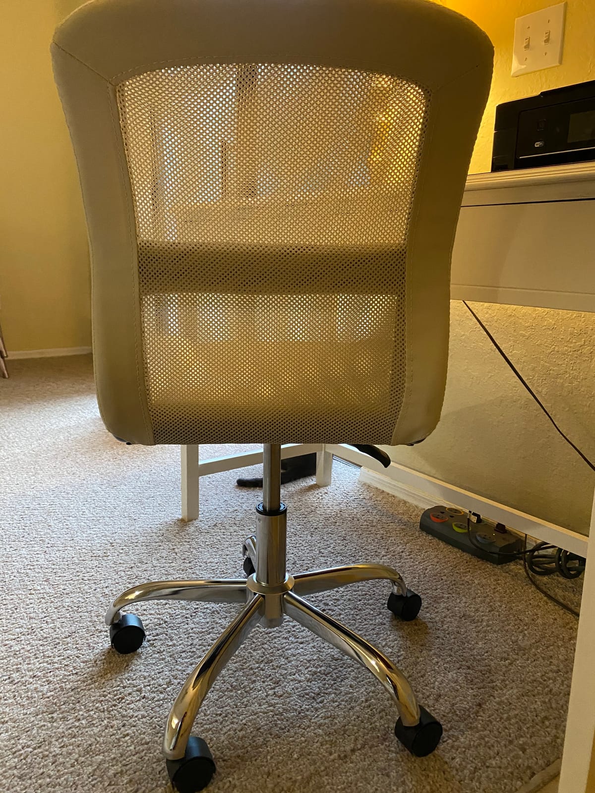 Serta Armless Small Home Desk Chair with Wheels, Ergonomic Mesh Back Chair customer photo 1
