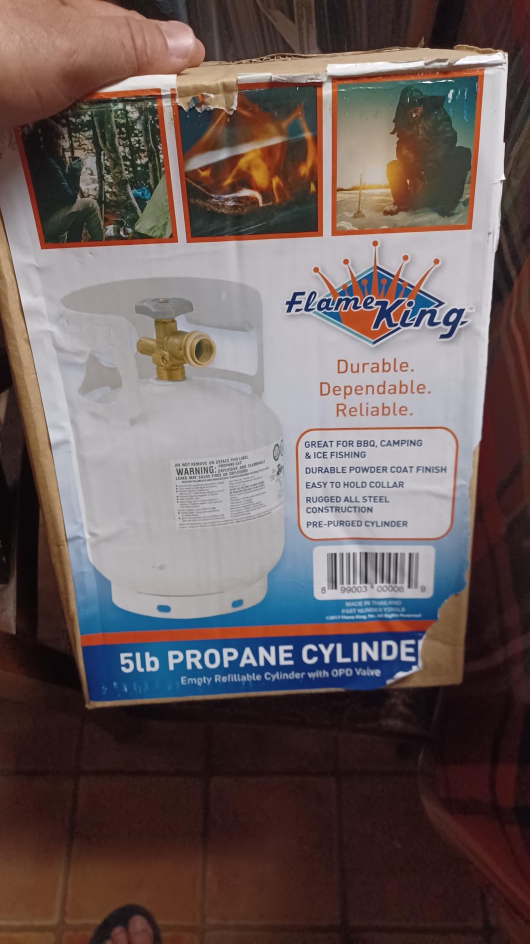 Flame King 5LB (1.25-Gallon Capacity) EMPTY Propane Tank, with OPD Valve customer photo 1