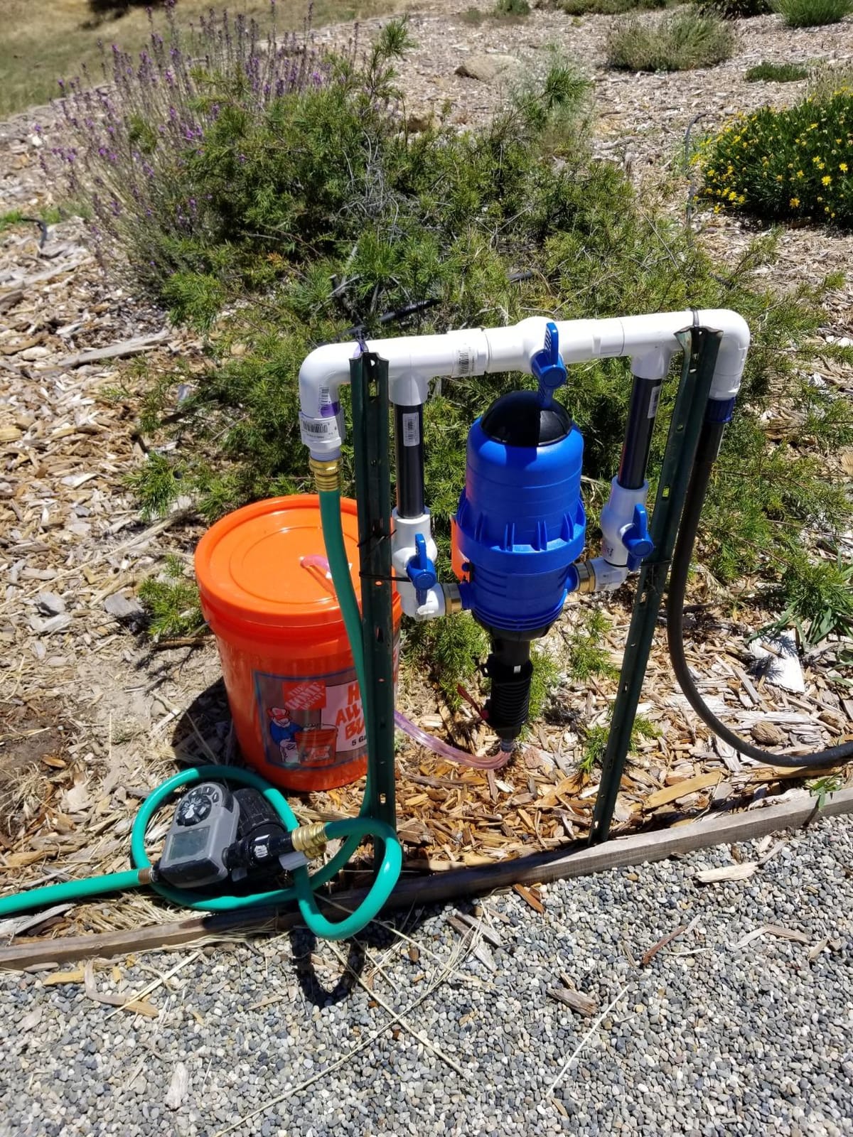NEWTRY 1:250 to 1:25 Fertilizer Injector for Drip Irrigation Adjustable Water Powered Dosing Pump 3/4