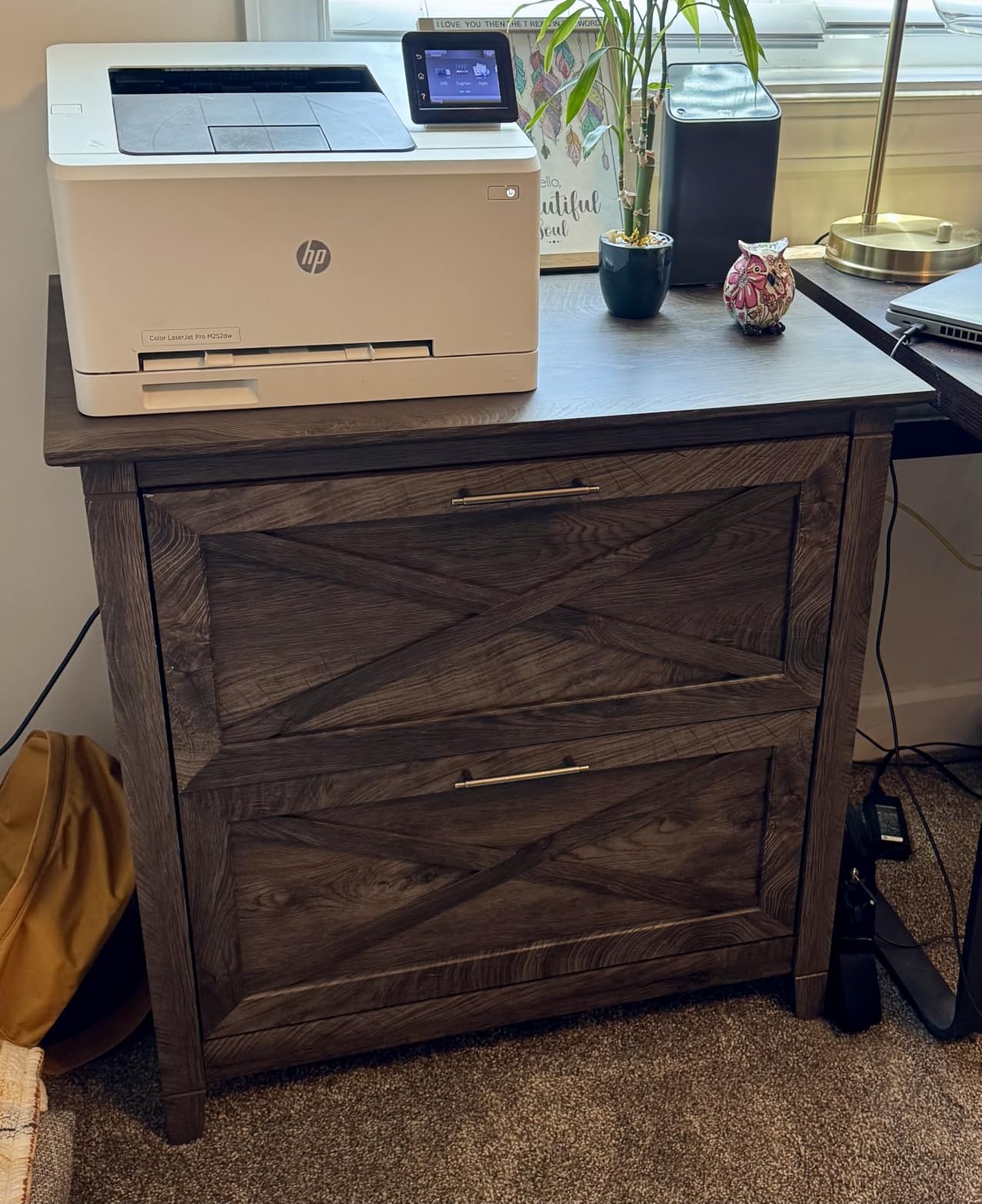 Bush Home Key West 2 Drawer Lateral File Cabinet in Bing Cherry, Document Storage for Home Office, Accent Chest with Drawers customer photo 2