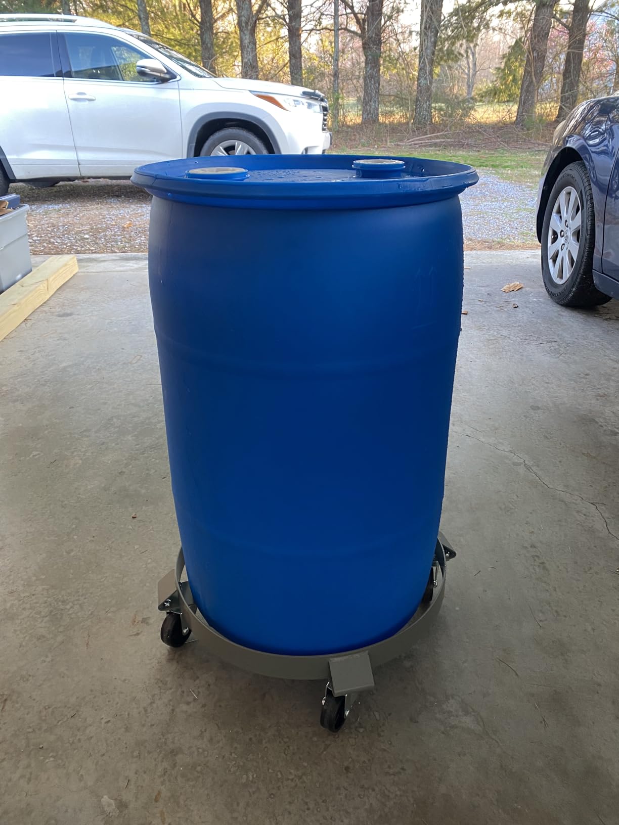 BayTec 30 Gallon Plastic Water Barrel Great for Long Term Water Storage. | Blue customer photo 1