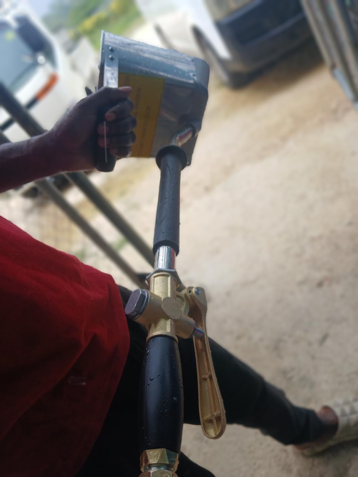 Joywayus Air Stucco Cement Texture Hopper Sprayer customer photo 1