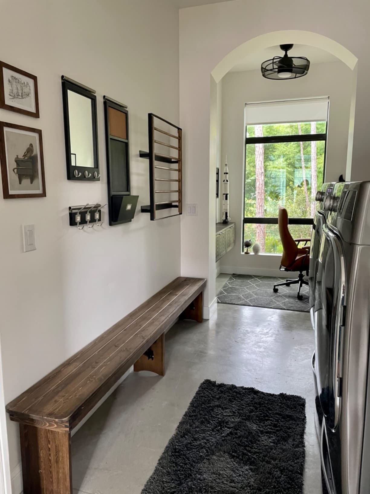 Flash Furniture Hercules 96x12 Folding Bench with Legs, Rustic customer photo 2