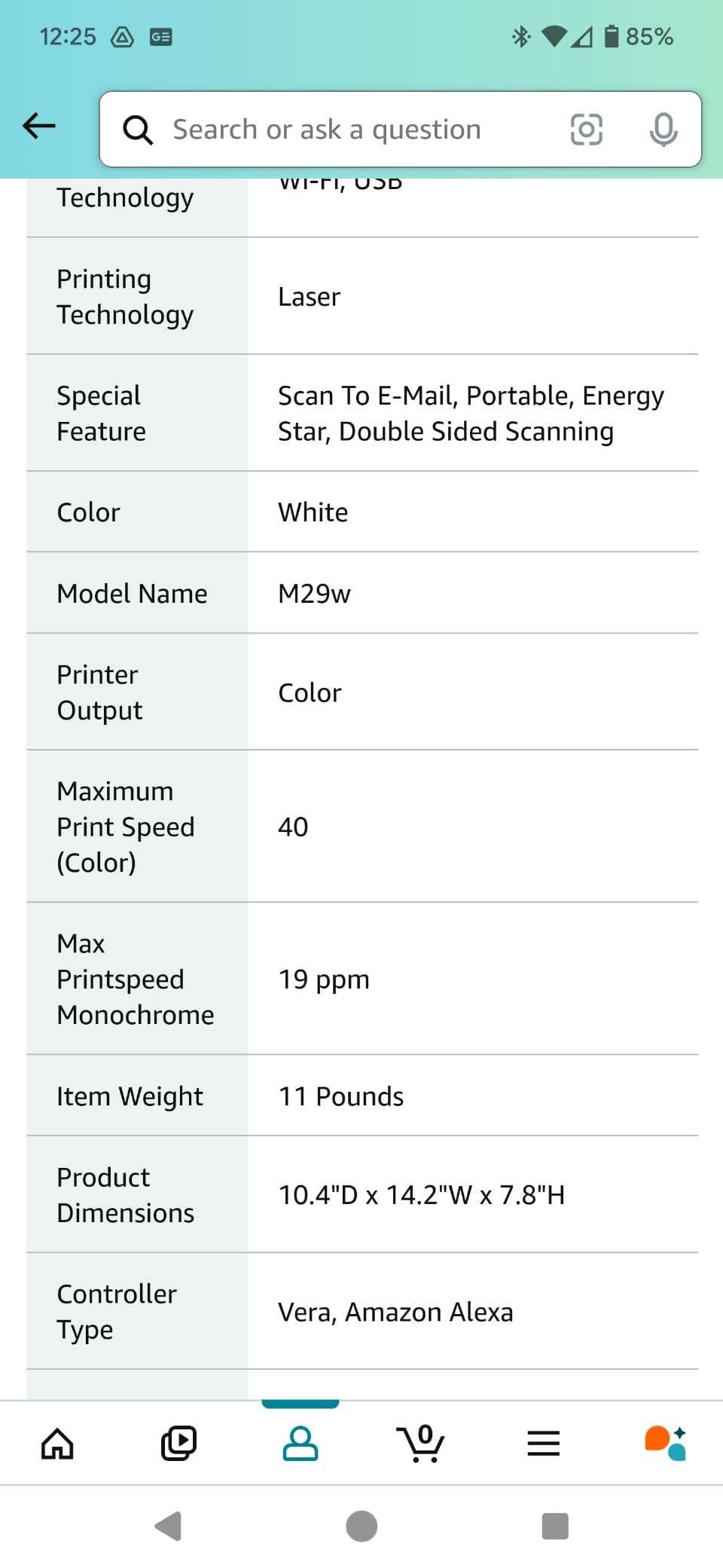 HP Laserjet Pro MFP M29w Wireless Monochrome All-in-One Printer, Works with Alexa (Y5S53A) customer photo 2
