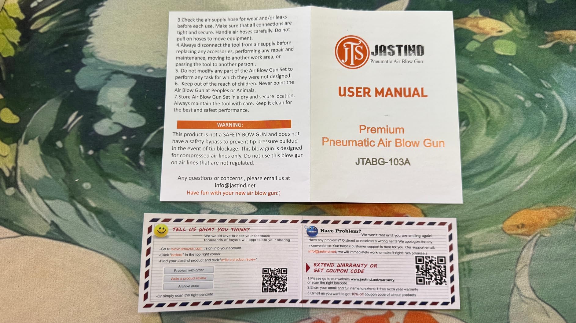 JASTIND Industrial Air Blow Gun with Brass Adjustable Air Flow Nozzle Kit customer photo 2