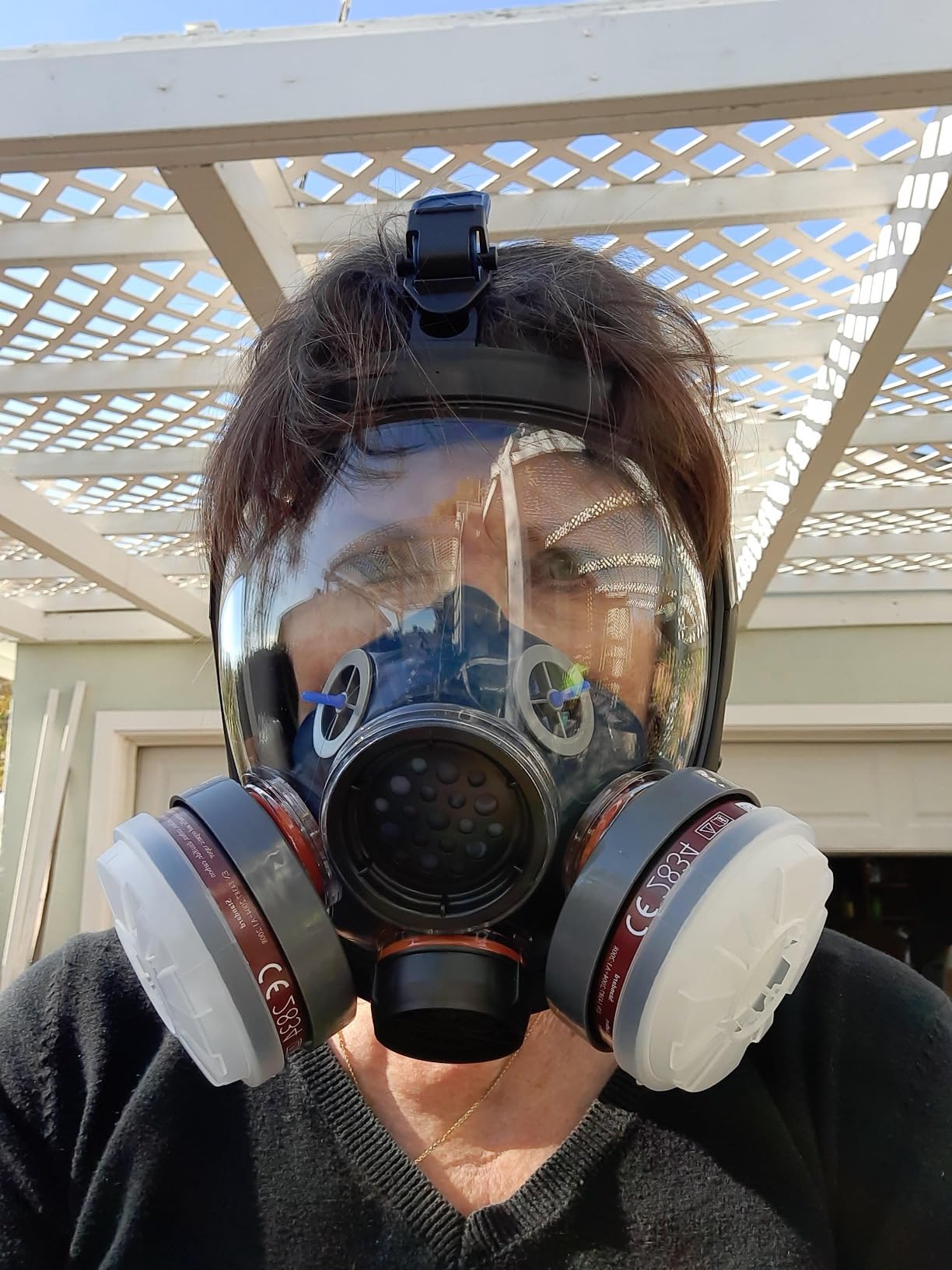 Parcil Distribution Full Face Respirator Mask - Air Purifying, Organic Vapor & Particulate - Industrial Use - CE Tested customer photo 2