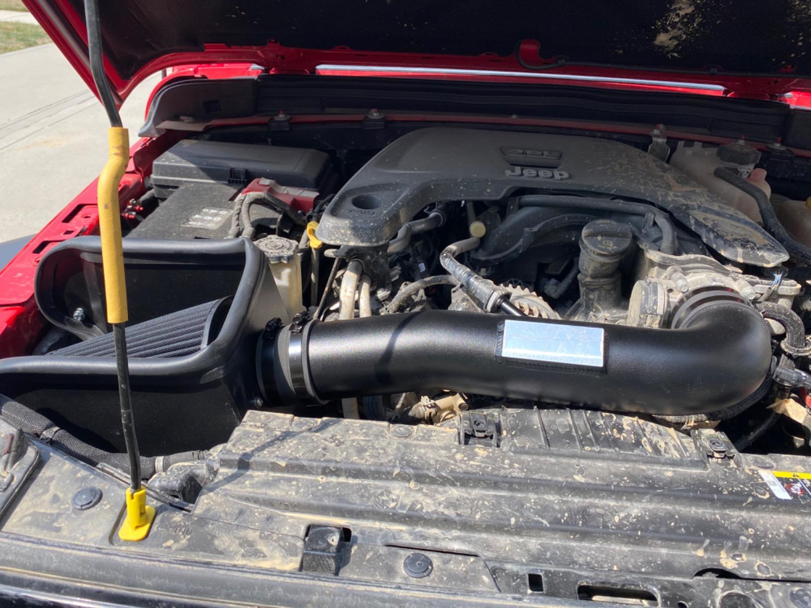 K&N Cold Air Intake System: High-Flow Air Filter, Increase Performance & Towing: Compatible with Select 2018-2026 V6 3.6L Jeep: Gladiator, Wrangler, JL, 71-1576 customer photo 1