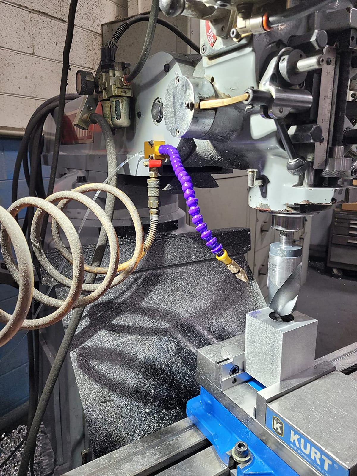 ChgImposs Mist Coolant Mist Lubrication System Unit, Metal Cutting Engraving Cooling Sprayer Machine with Air Pipe for CNC Lathe Milling Drill Machine customer photo 2