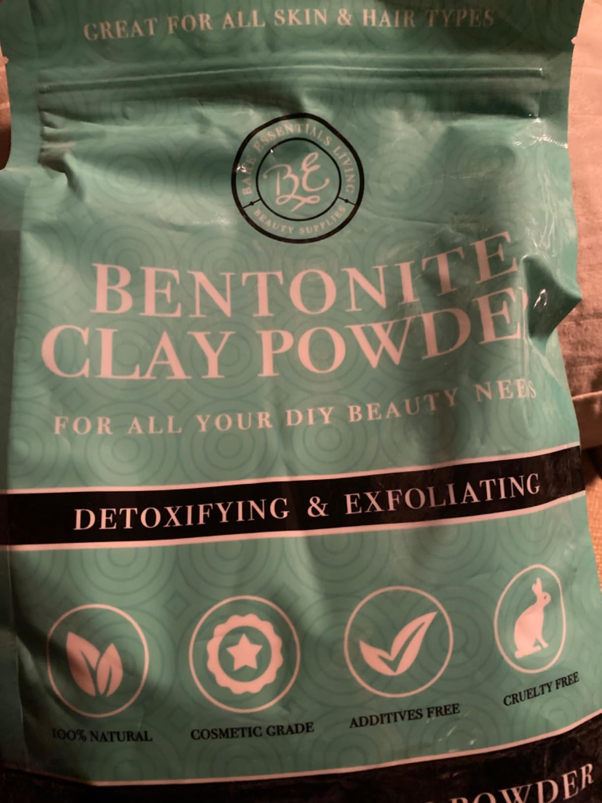 Bare Essentials Living - Bentonite Clay Powder (5lbs) Face Clay Mask, for Seed Bombs, for Skin, Exfoliating, Bath Soaks, Cosmetic Clay Powder, Sodium Bentonite Clay - Made in USA customer photo 1