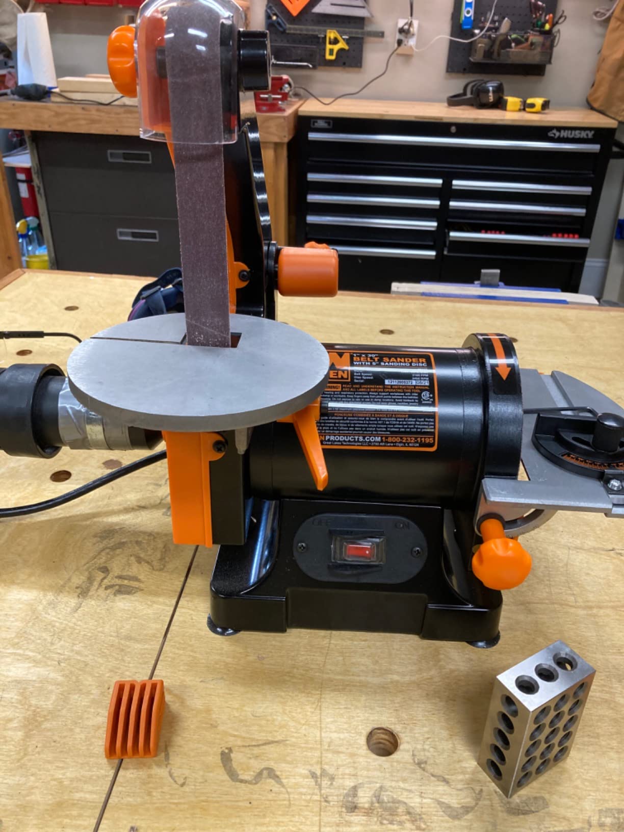 WEN Benchtop Belt and Disc Sander with 1 x 30 in. Belt and 5 in. Sanding Disc (6515T) customer photo 1