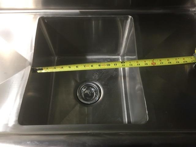 KoolMore 1 Compartment Stainless Steel NSF Commercial Kitchen Prep & Utility Sink with 2 Drainboards - Bowl Size 14