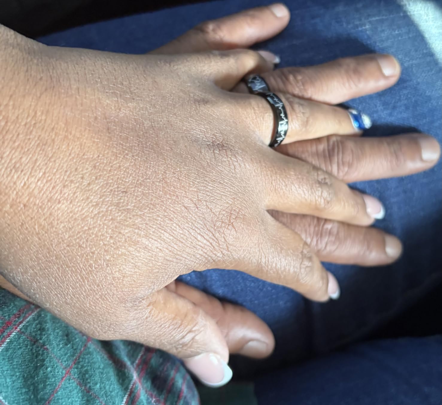 Heartbeat Rings for Couples I Love You Matching Promise Rings Wedding Bands Sets for Him and Her with Box Stainless Steel Comfort Fit customer photo 1
