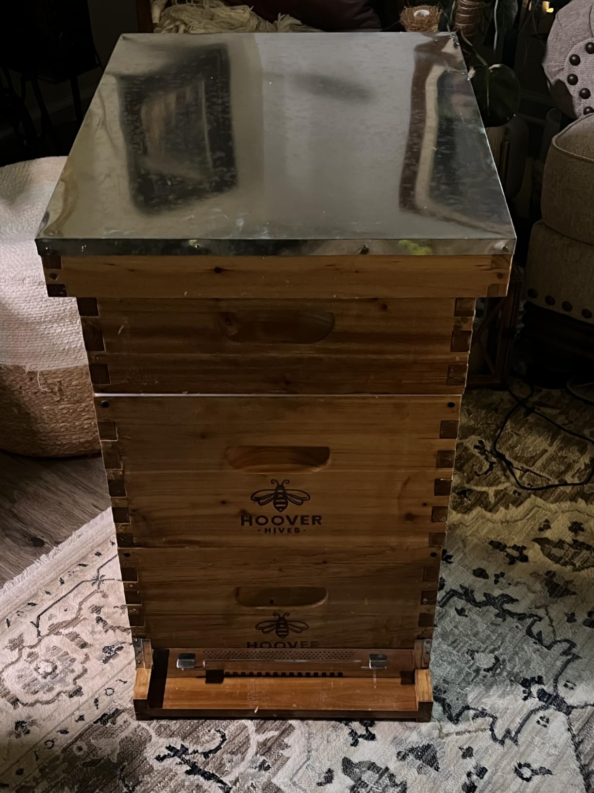 Hoover Hives: The Original Beeswax Coated Beehive Kit. Includes 2 Deep & 1 Medium Boxes with 10 Wooden Frames & Heavy Wax Coated Foundations. Easy Assembly with Predrilled Holes & Screws (Unassembled) customer photo 2