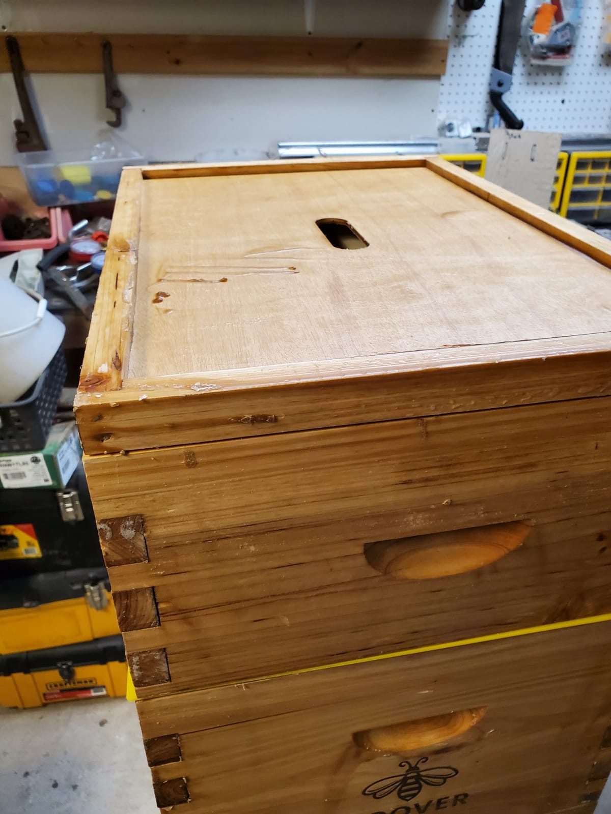 Hoover Hives Complete 8-Frame Beehive Kit - Wax-Coated Fir Wood, Includes 2 Deep Brood Boxes, 1 Medium Super, Langstroth Frames & CellTech Foundations - Durable, Weather-Resistant Beekeeping Supplies customer photo 2