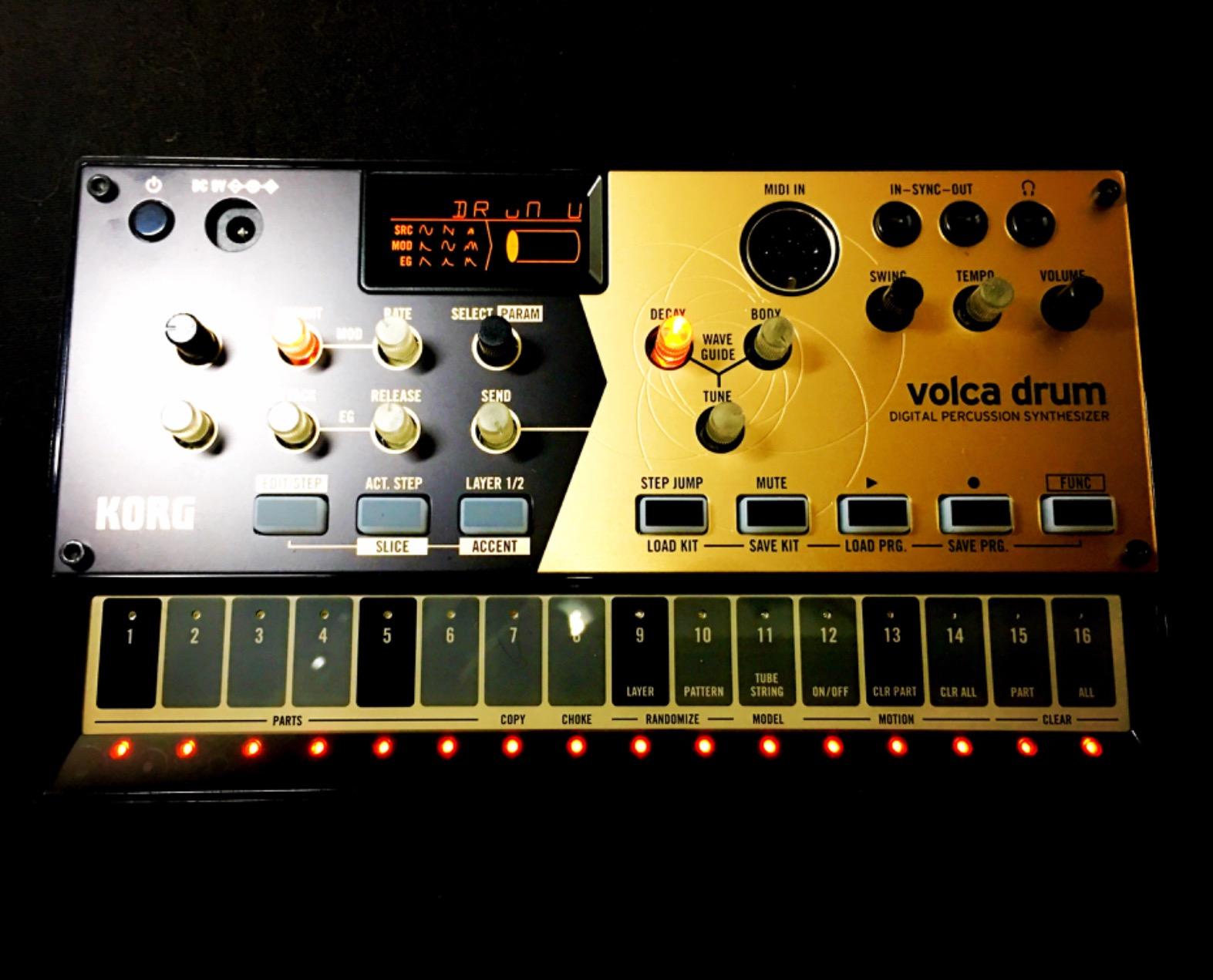 Korg Volca Drum Digital Percussion Synthesizer with 16-step Sequencer and Active Step customer photo 1