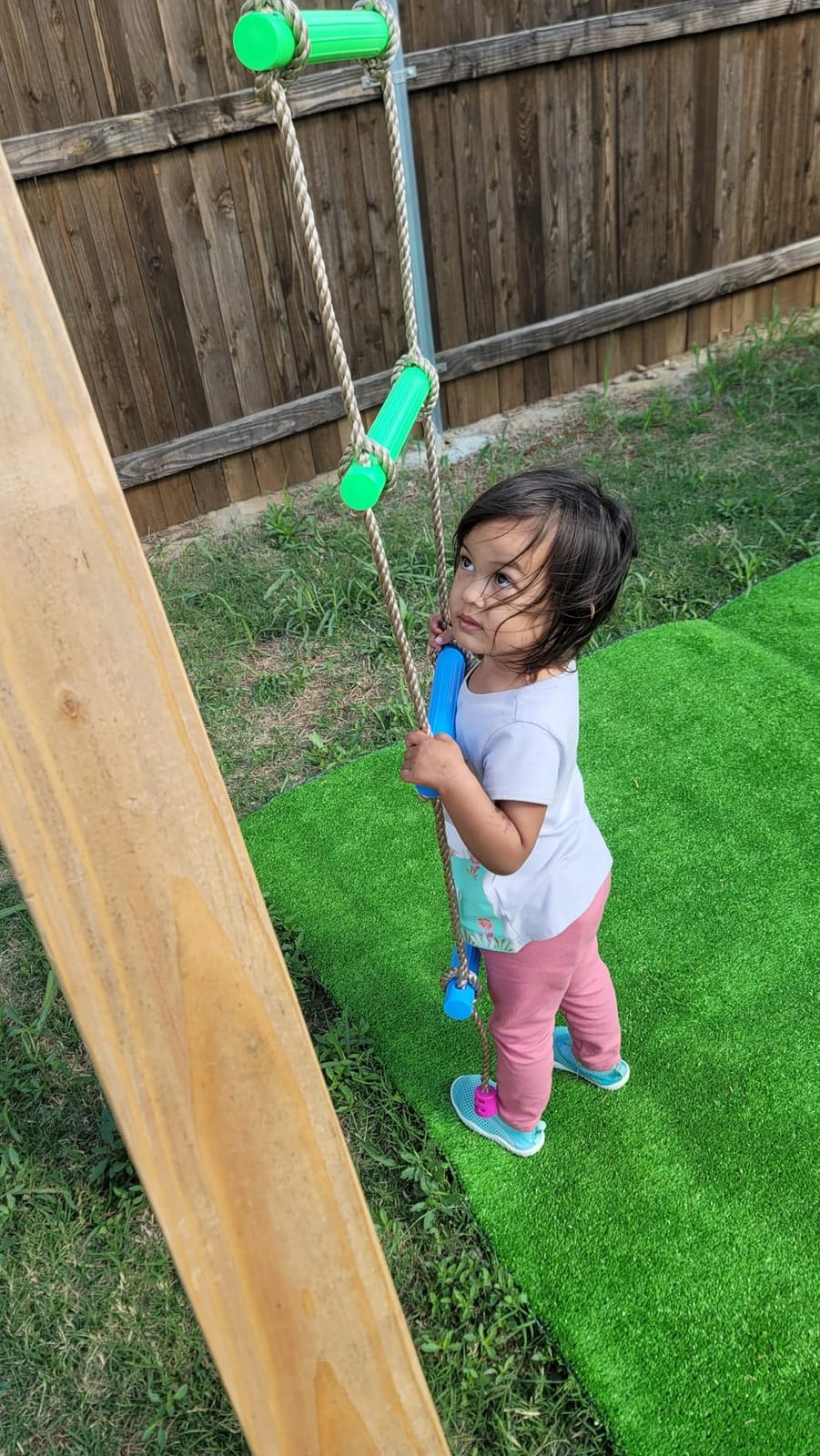 Rainbow Craft 6.6FT Ninja Rope Ladder, PP Material, Kids Obstacle Course customer photo 1