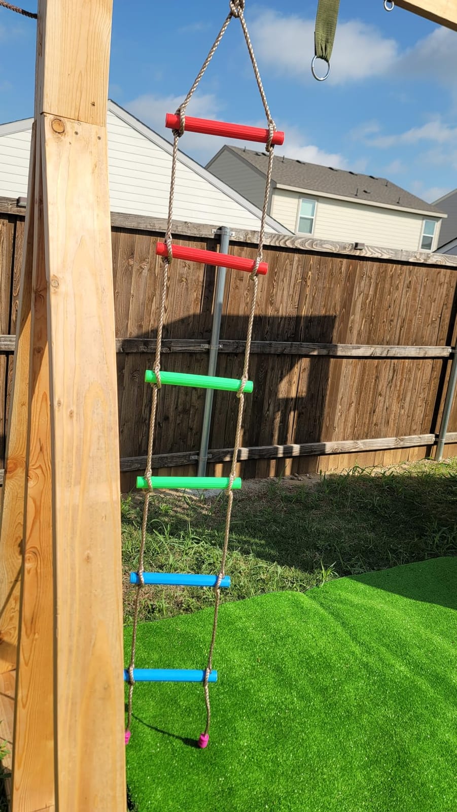 Rainbow Craft 6.6FT Ninja Rope Ladder, PP Material, Kids Obstacle Course customer photo 2