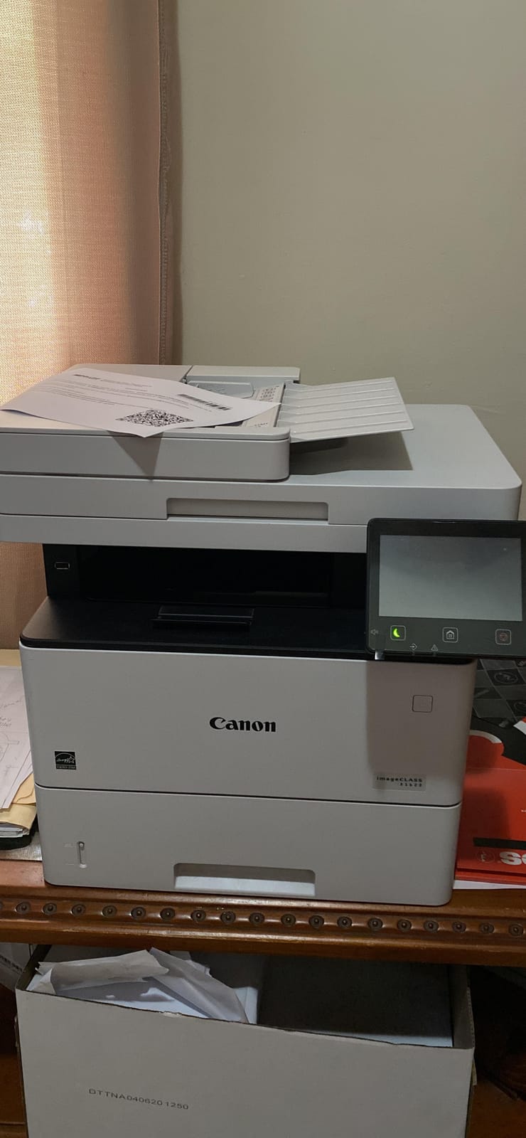 Canon imageCLASS D1620 - Monochrome Duplex Wireless Laser Printer, Multifunction With Scanner, Copier, Automatic Document Feeder, 3 Year Limited Warranty, 45 PPM, White customer photo 2